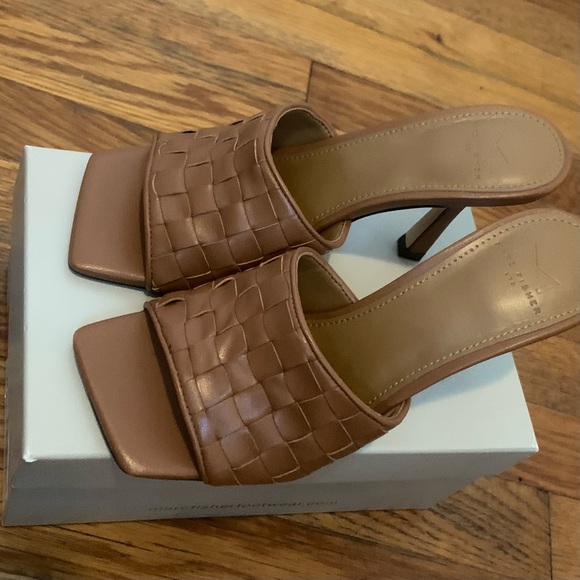 Marc Fisher Mildara Woven Leather Mules - Picture 4 of 4